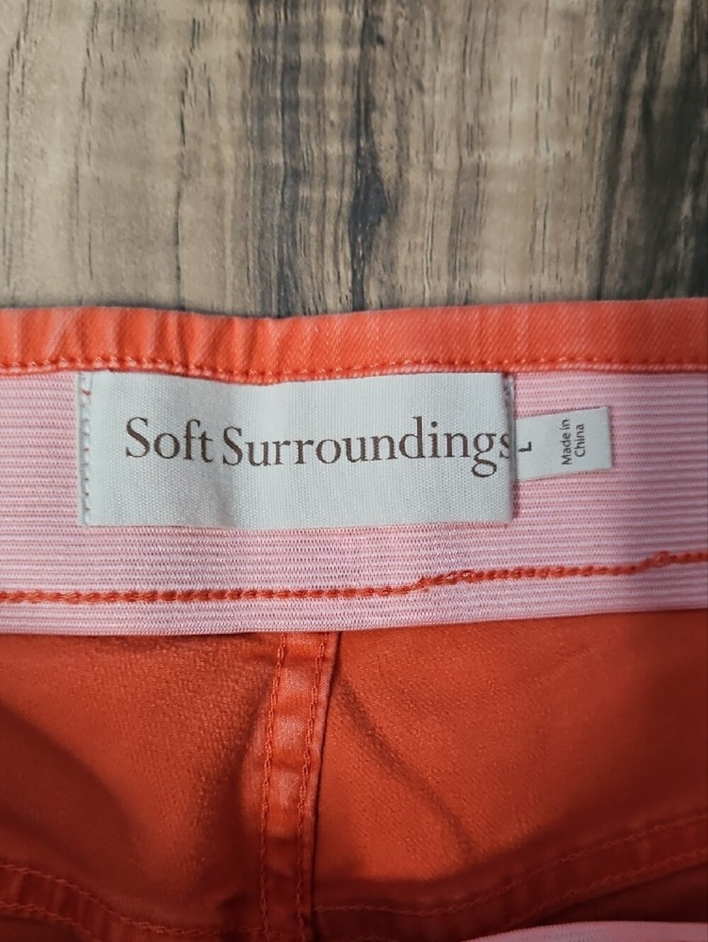 Soft Surroundings Women’s Orange Stretch Pull On Pants Large - Picture 3 of 10